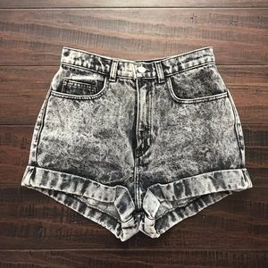 American apparel acid wash denim jeans